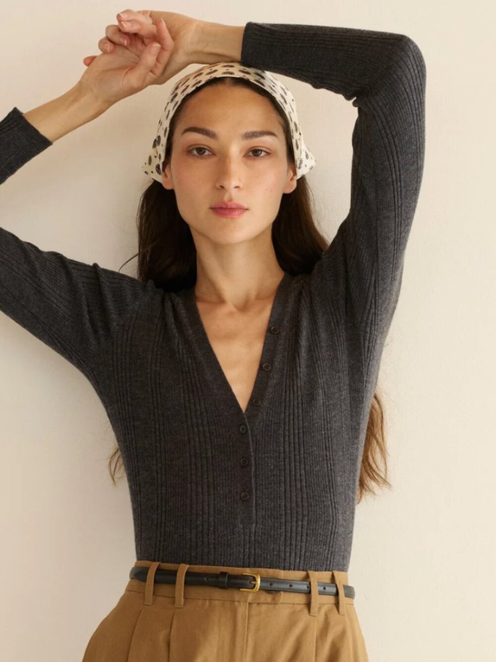 Doen Albanie Top, Charcoal Grey, XL - Picture 3 of 5